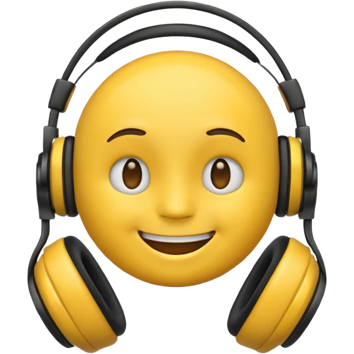 Emoji with headphones  emoji