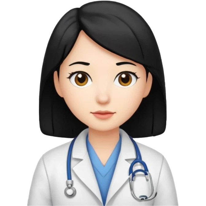 veterinaria cabello negro emoji