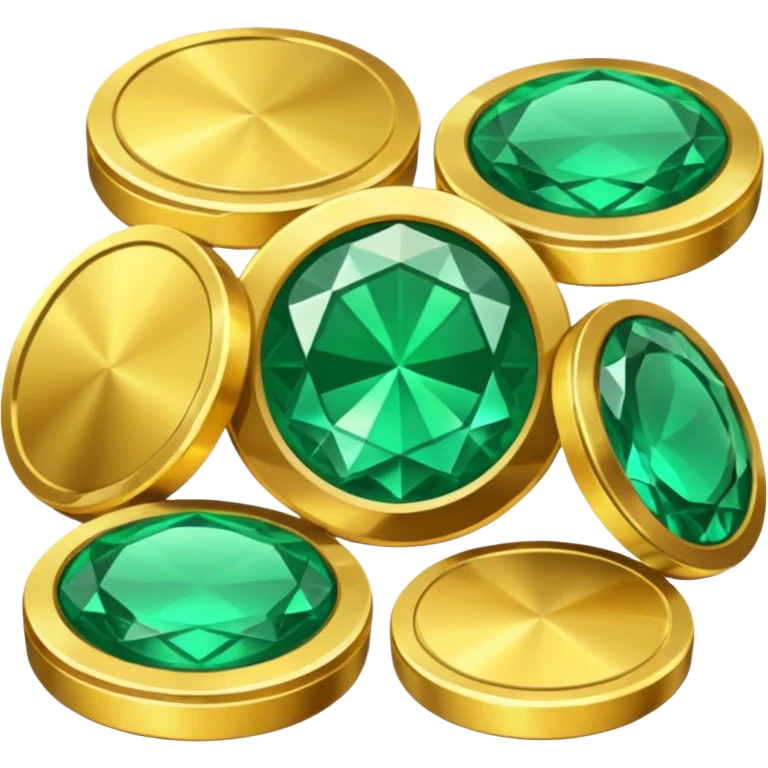 coins and gem emoji