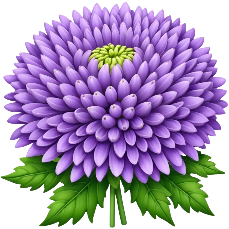 big bouquet Lavender Chrysanthemum, luxuriant, leaf, bud emoji