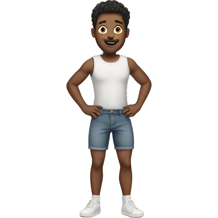 guy putting on shorts emoji