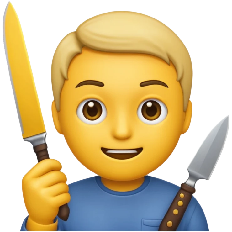 🙂 this emoji holding knife emoji