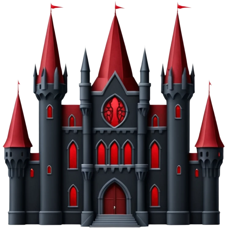 Dark Vampire Castle with the colors dark red and black emoji