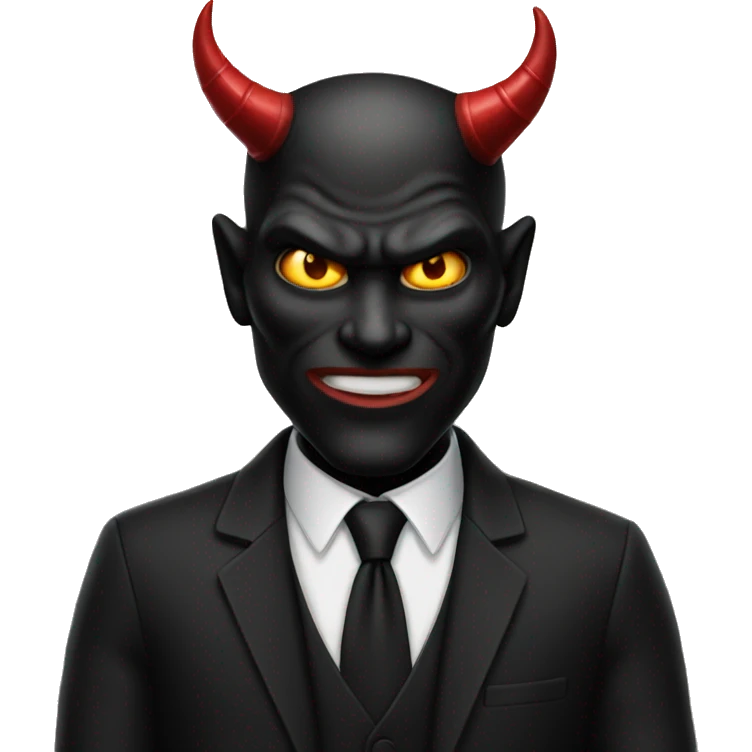 devil wearing classic black suit emoji
