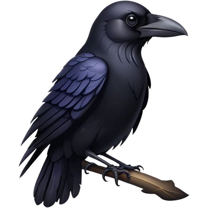 raven black bird emoji