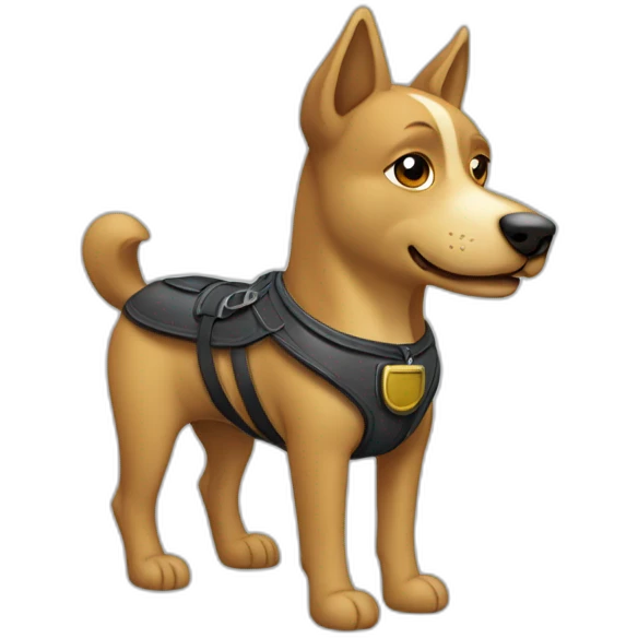 Chien sur un cheval emoji