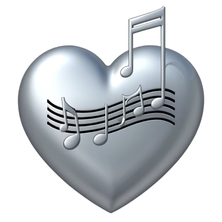 music themed heart emoji