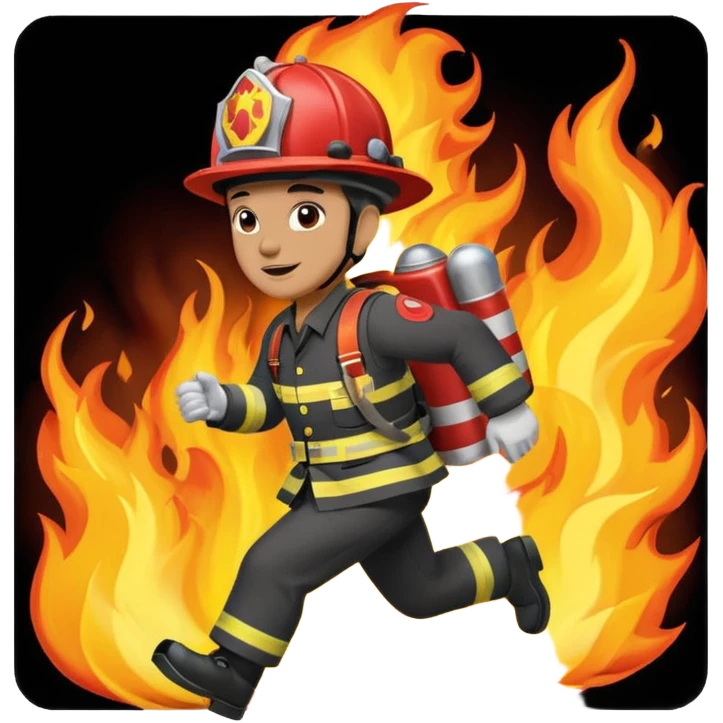 Circus on fire with person running away emoji