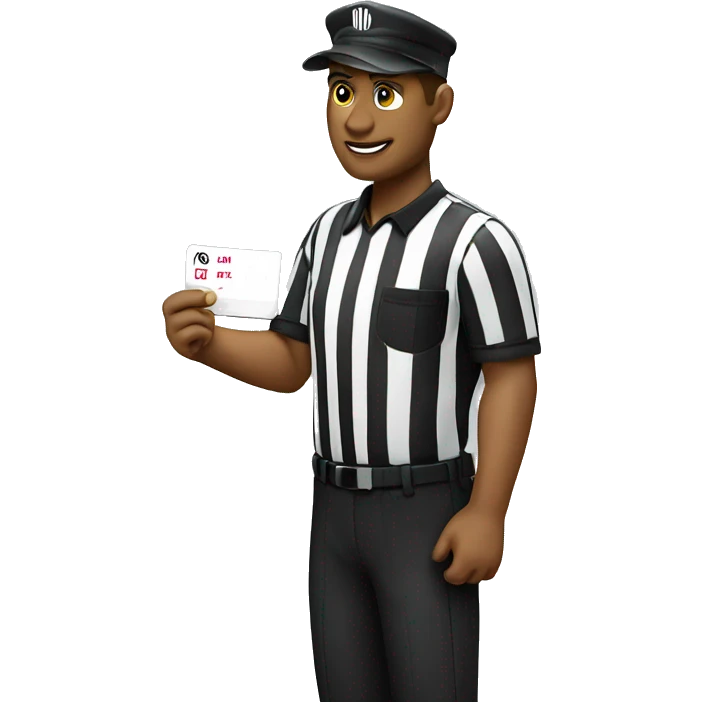 Referee giving ared card emoji