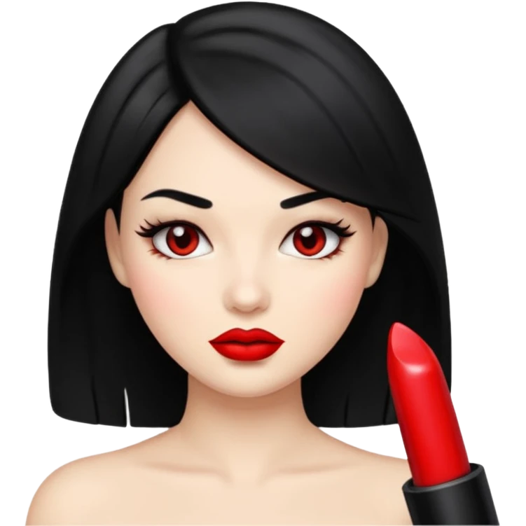 “Emoji girl, femme fatale, black hair emoji