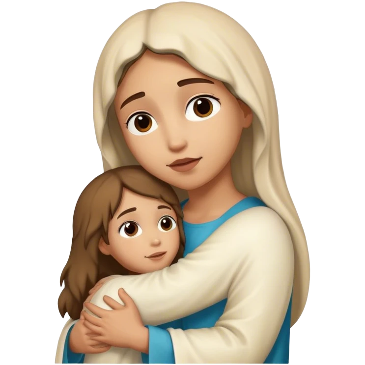 Girl hugging jesus emoji