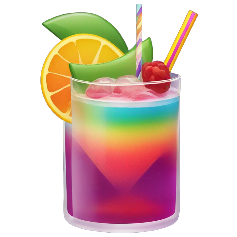 Colourful cocktail emoji