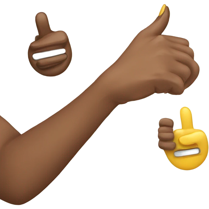 doing nails while doing a thumbs up emoji