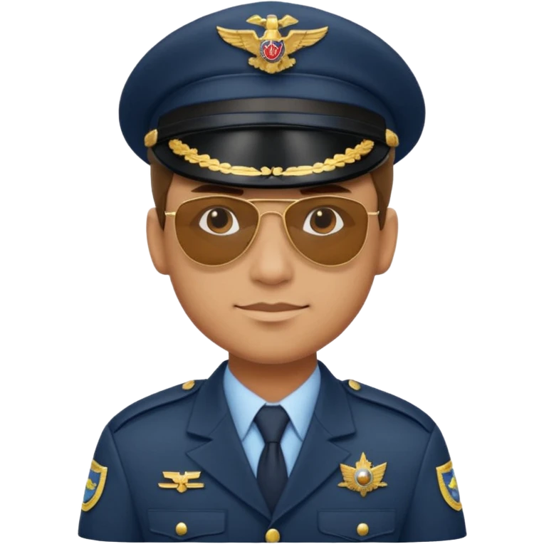 Officer with peaked cap + aviator sunglasses emoji