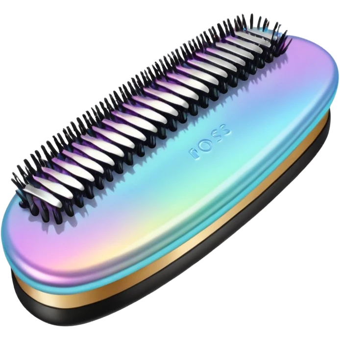 Iridescent hairbrush emoji