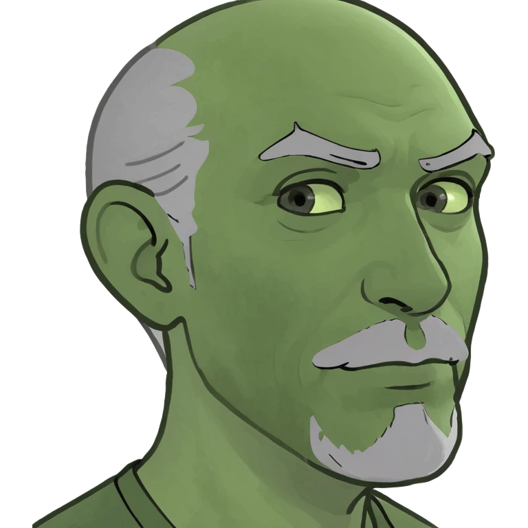 Man, white skin, grey goatee, listening  emoji