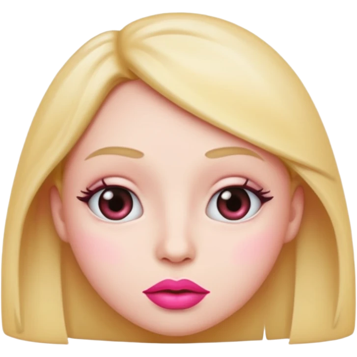 I want an emoji with the eyes looking to the side and with big pink lips and a judgemental face emoji