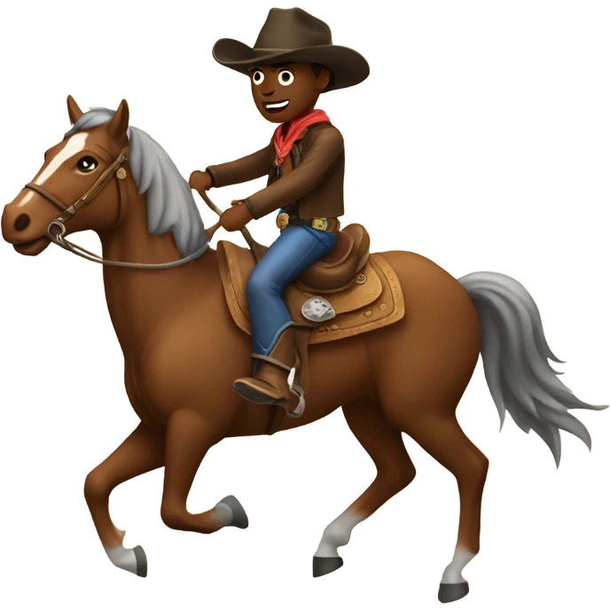 Cowboy riding a horse emoji