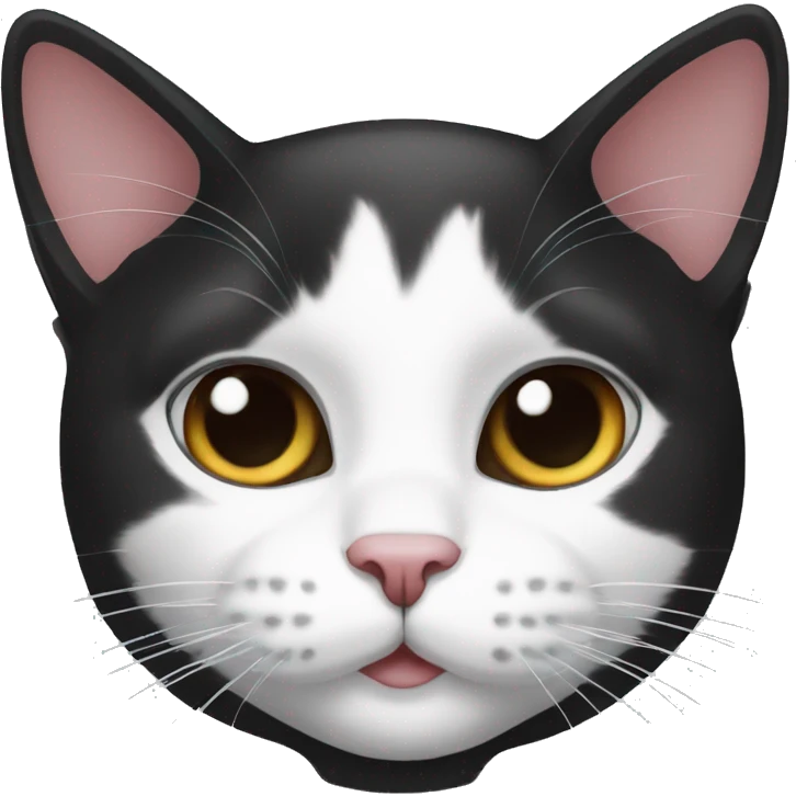 Cross black and white cat emoji