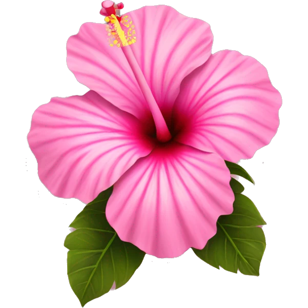 hibiscus flower pink emoji