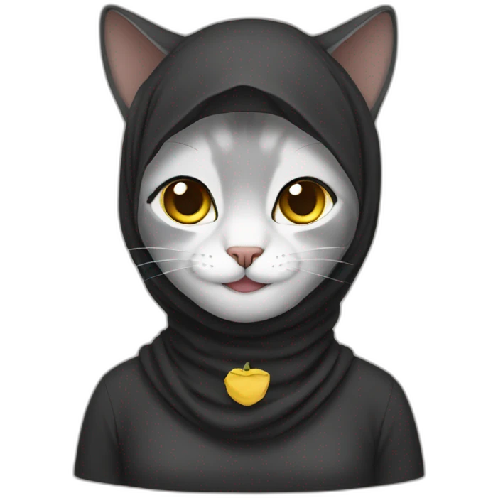 Cat with a hijab emoji