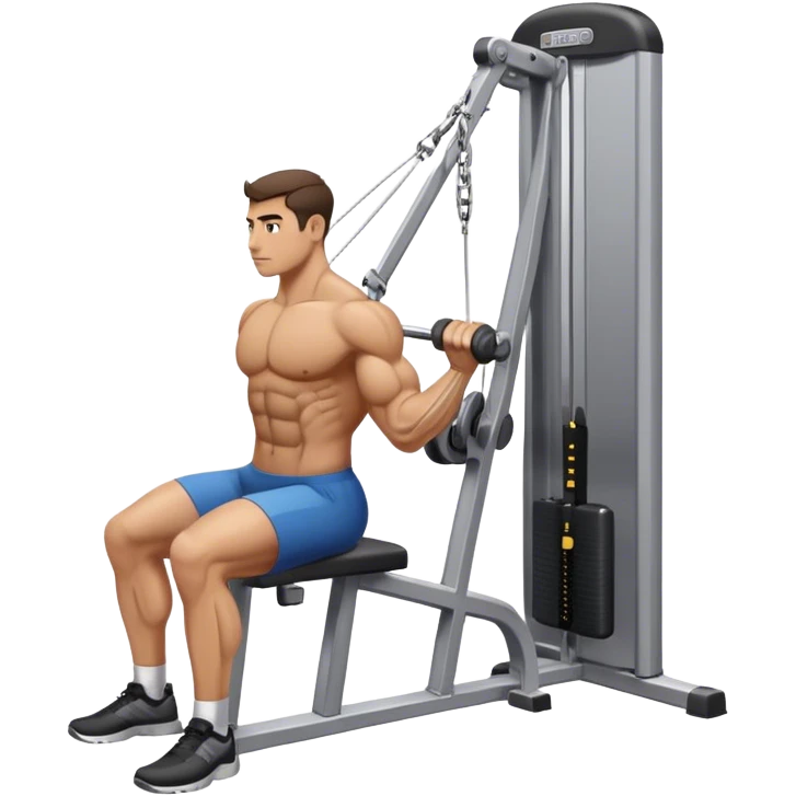 side-view man cable-machine tricep-pushdown emoji