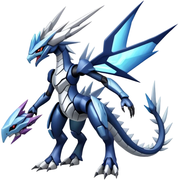  Cool Edgy Shiny Futuristic Ethereal Legendary Dialga-Digimon-Palkia-Kyurem-hybrid full body emoji