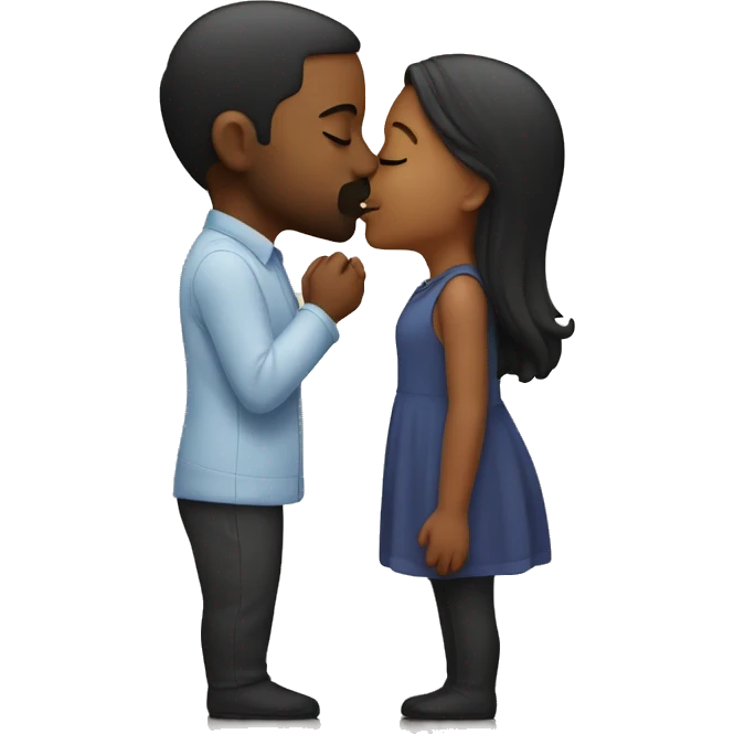 people kissing each other emoji