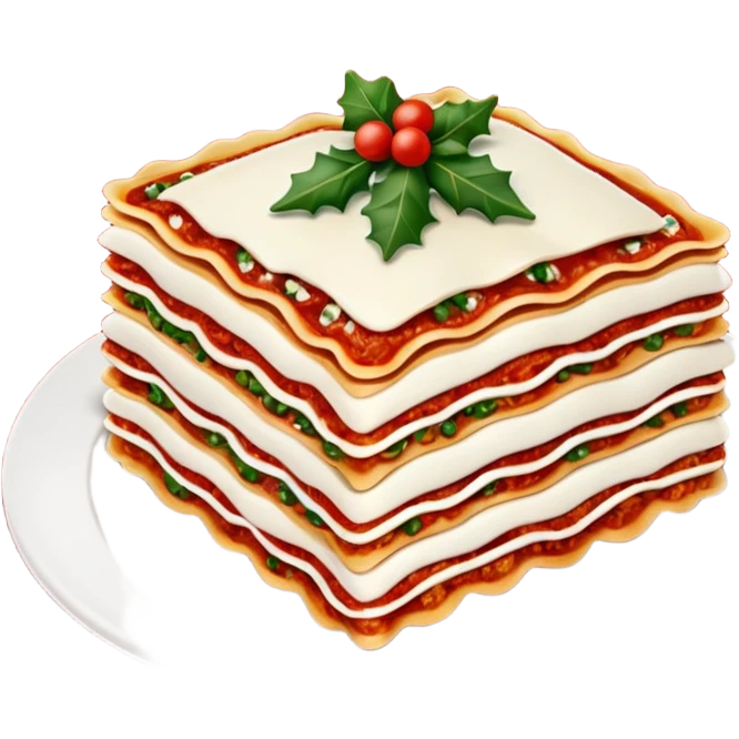 lasagna Christmas emoji