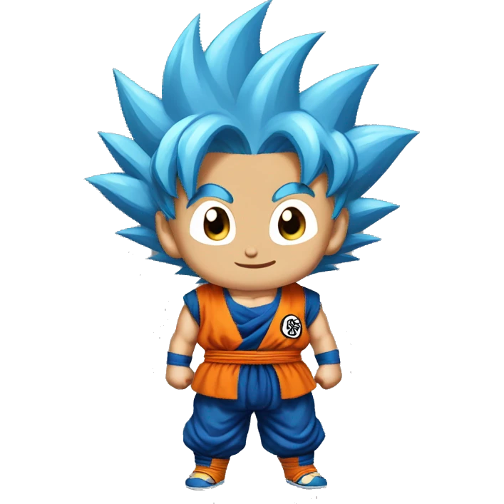 Son Goku with blue hair  emoji