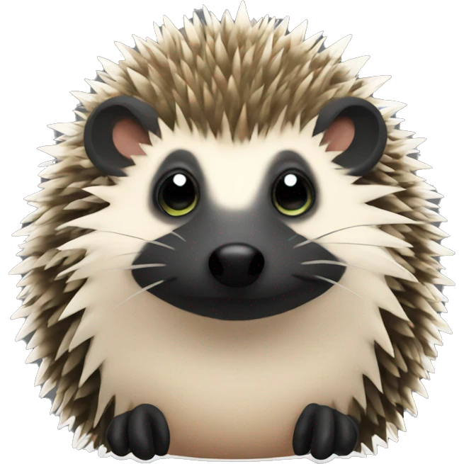 hedgehog with black muzzle emoji