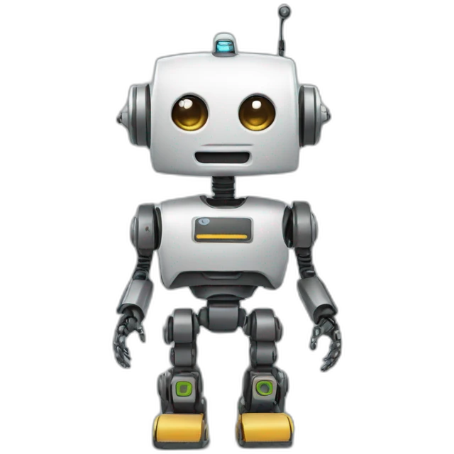 a robot saying ok emoji
