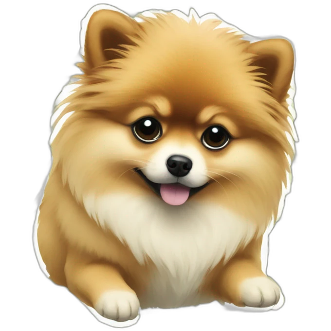 Sad pomeranian said “give me money please” emoji