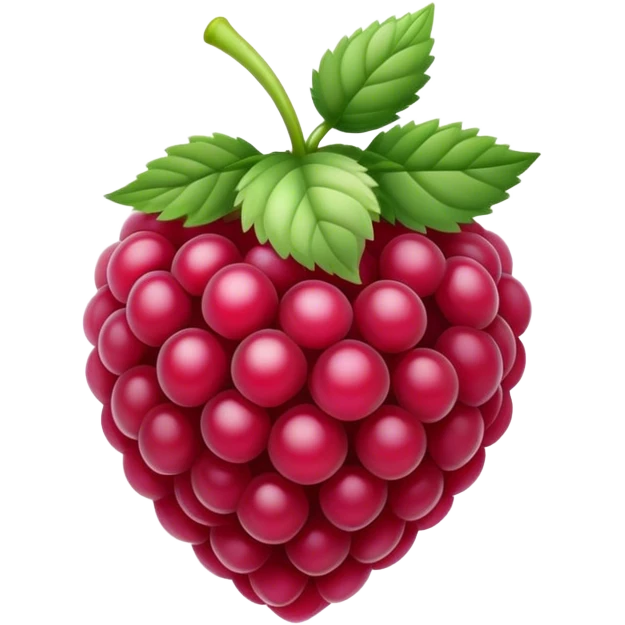 black and white raspberry emoji