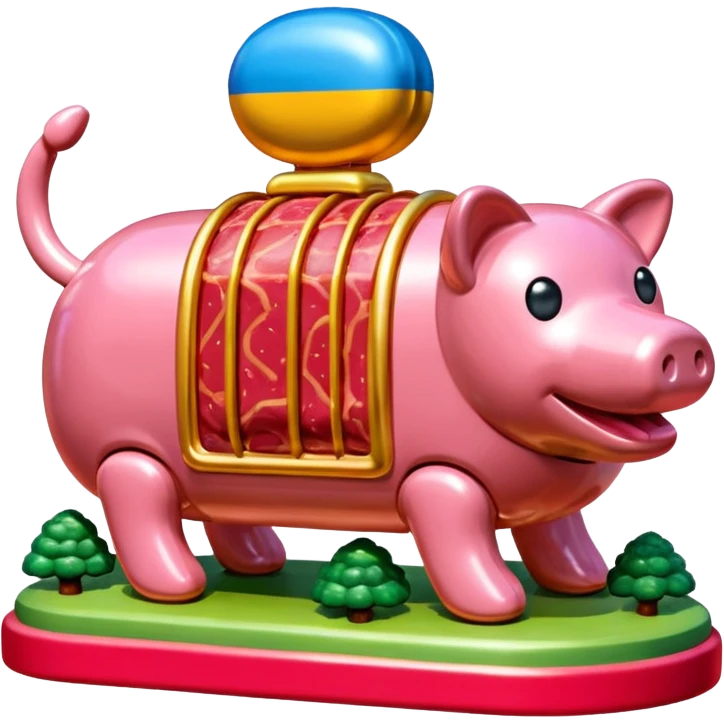  SPAM meat jeff koons style parisian sculpture arty landscape  emoji