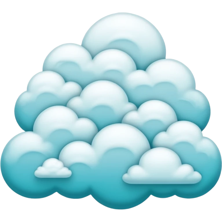 núvem japonesas ciano emoji