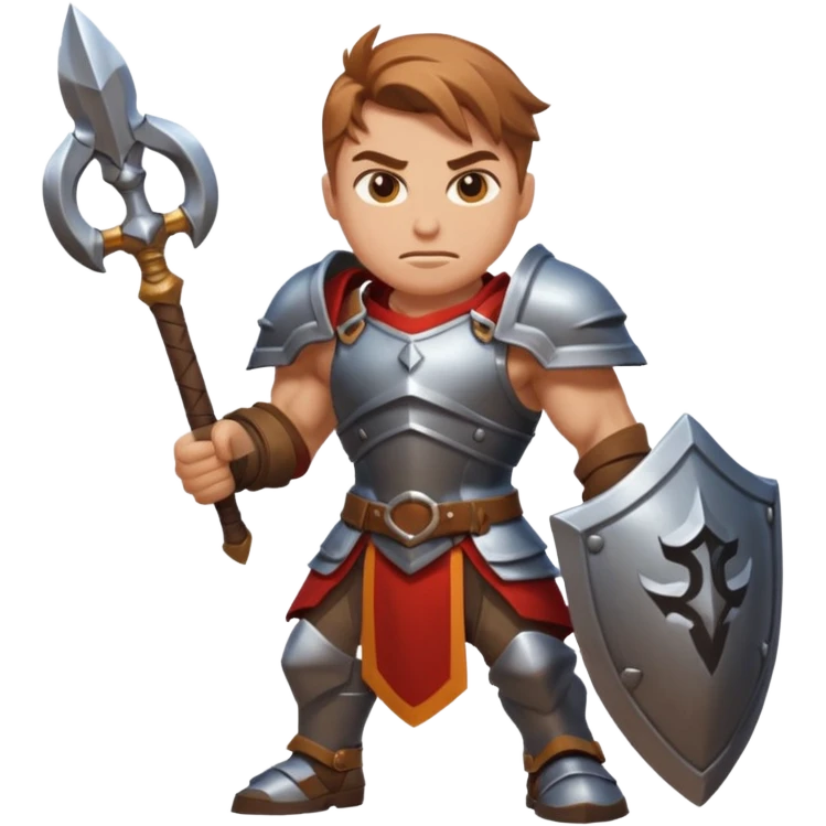 An emoji representing the "ironman challenge" for an Albion Online mmorpg character who crafts everything themselves the hard way, and does not buy or sell items in-game. emoji