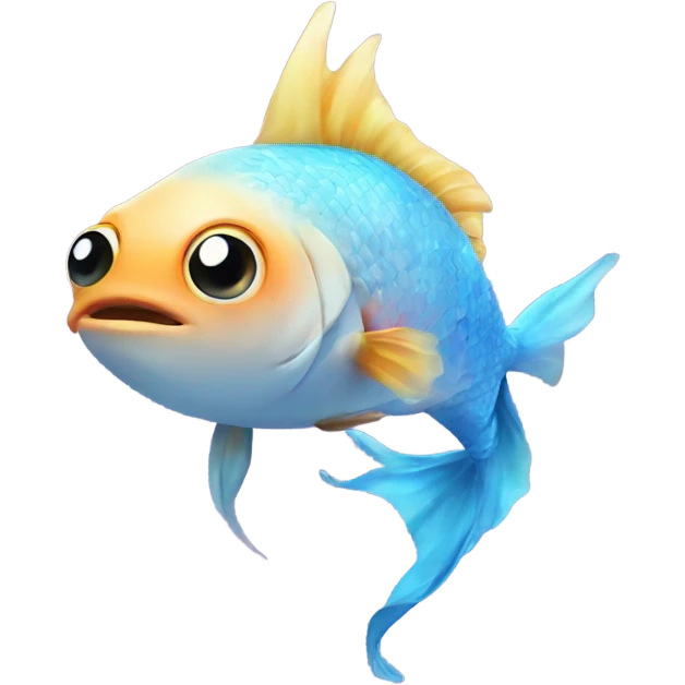 Fish with a unicorn hat  emoji