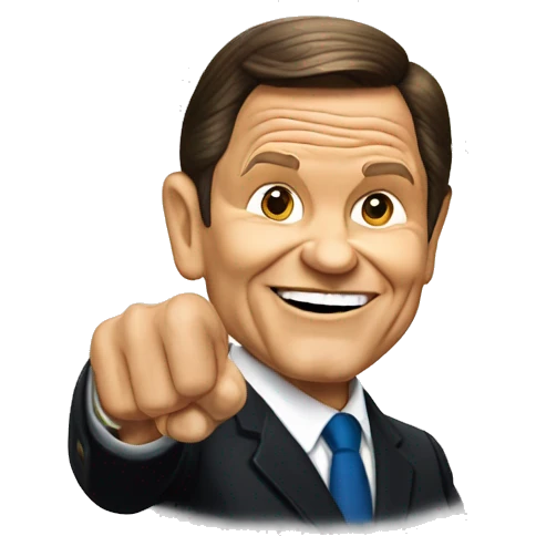 Kenneth Copeland pointing forward  emoji