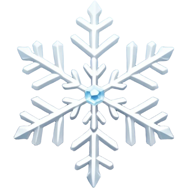 Snowflakes in winter morning emoji