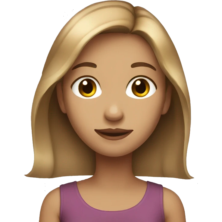 pretty girl with light brown hair emoji