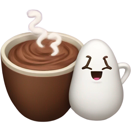 cocoa with marshmallow in cozy cup emoji