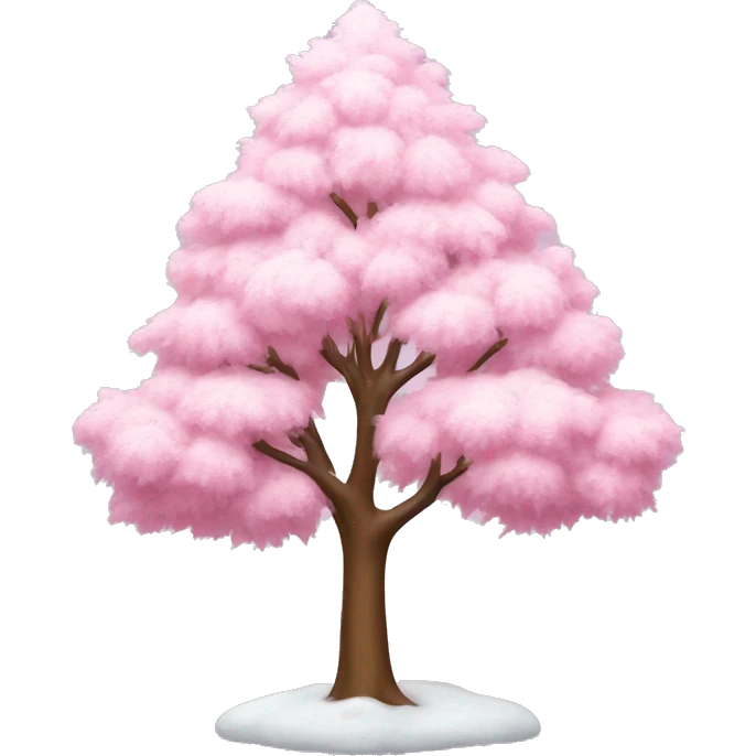 Pink Snowy Tree emoji
