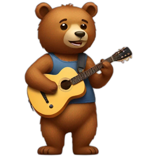 bear with guitar emoji