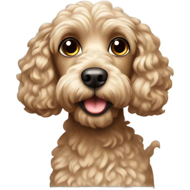 Shaved cockapoo emoji