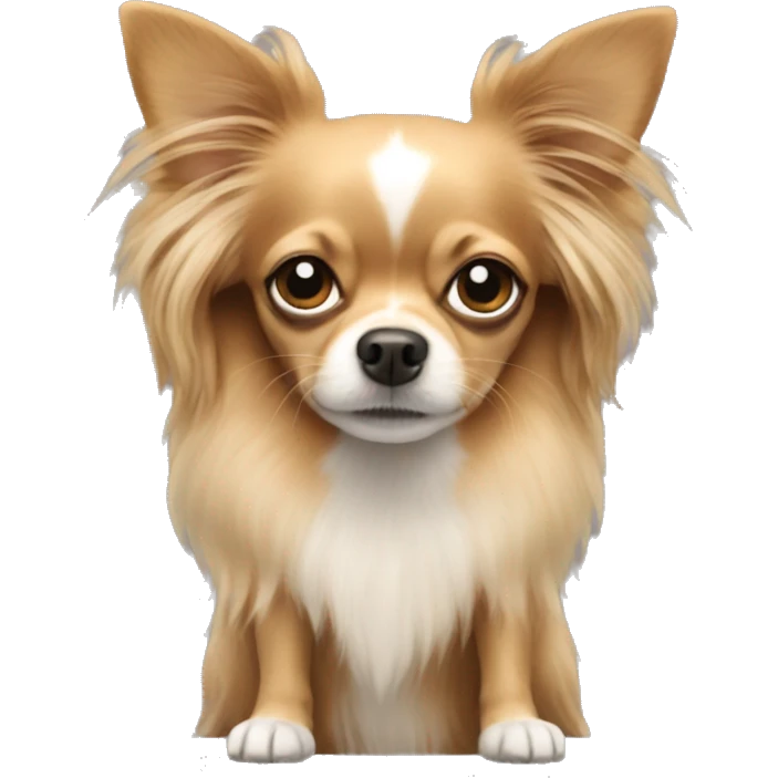 Dog chihuahua with long hair  emoji