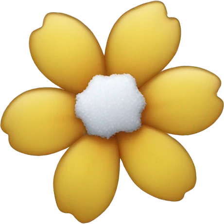 flower pucked with snow emoji