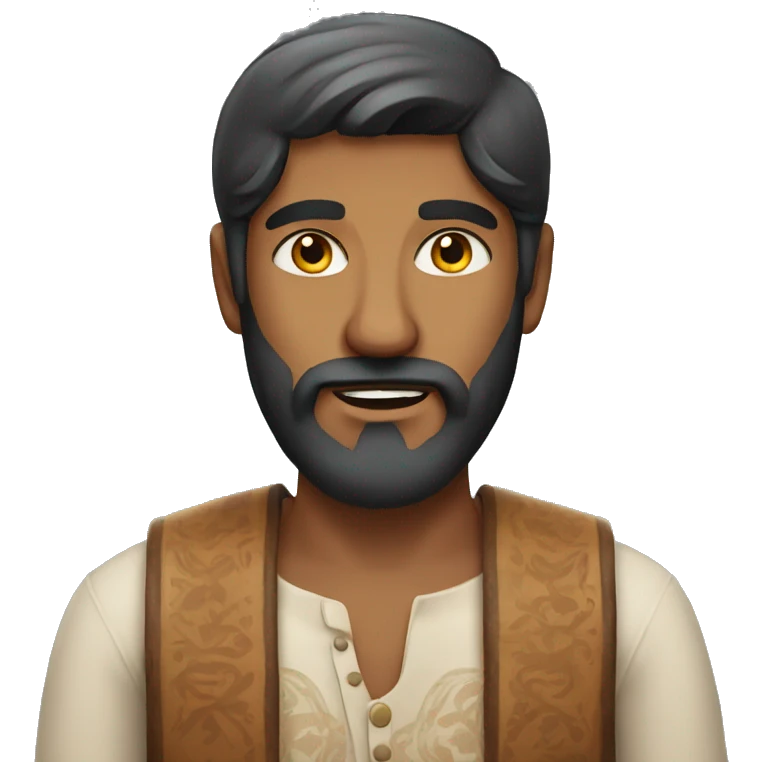 indian man with nice beard emoji
