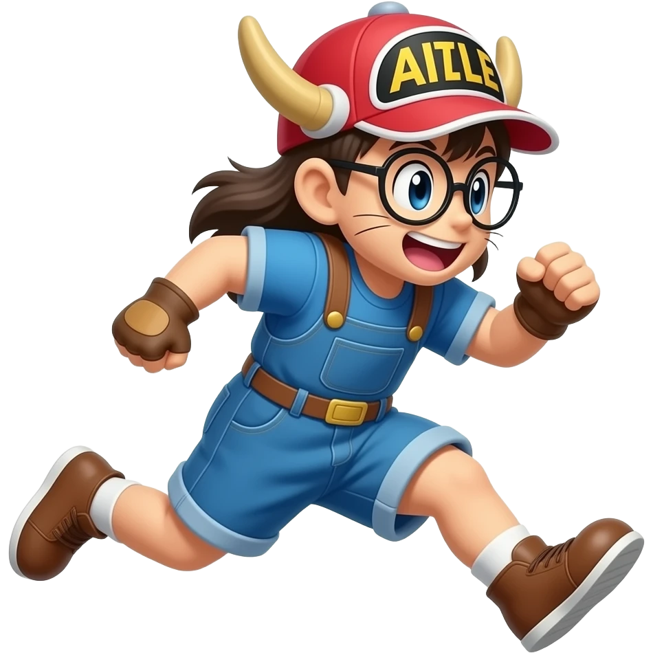 Arale corriendo a maxima velocidad emoji