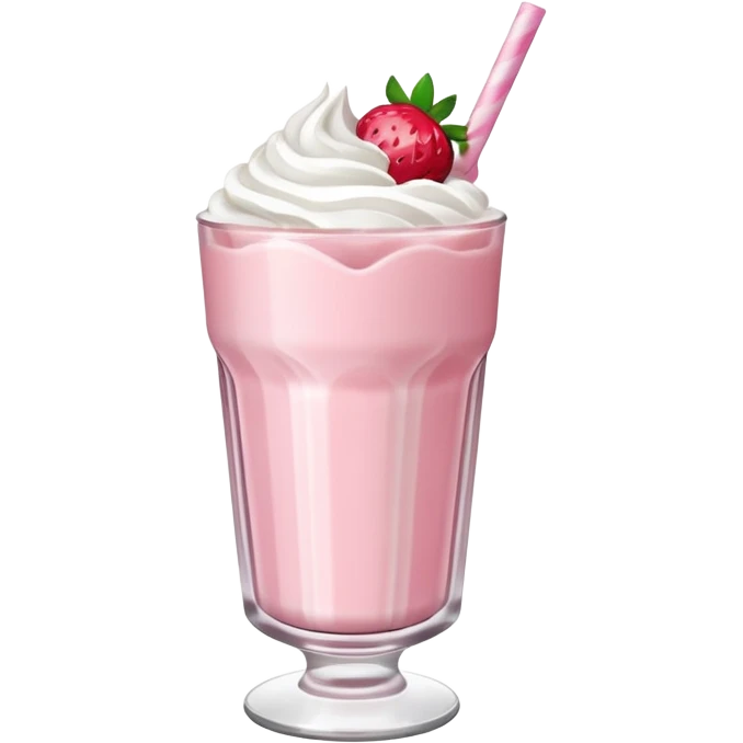Strawberry milkshake emoji